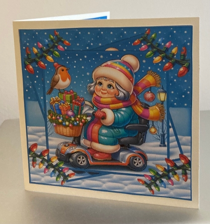 Christmas shopping 8x8 by Carole McGregor