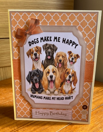 Dogs Make Me Happy - 5x7 by Carole McGregor