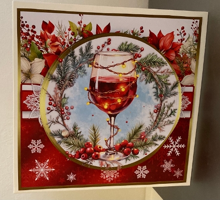 8x8 christmas cheers card fronts by Carole McGregor