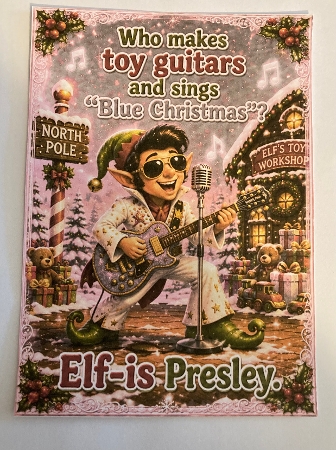 who makes toy guitars and sings blue christmas? by Carole McGregor