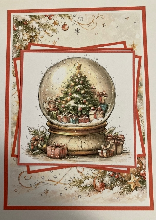 Christmas Snow Globes Mini Kit 5x7 (3) by Carole McGregor
