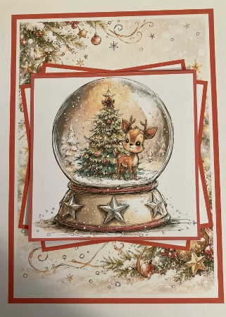 Christmas Snow Globes Mini Kit 5x7 (3) by Carole McGregor