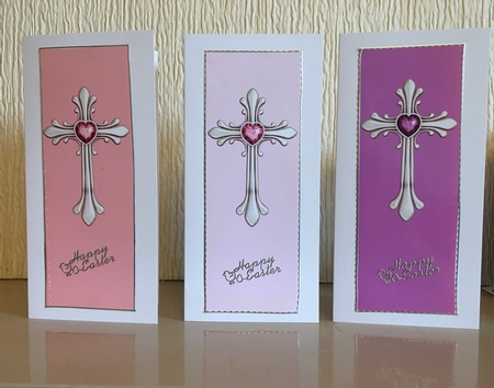 Ornate Cross Set of Three Bookmarks Feminine by Carole McGregor