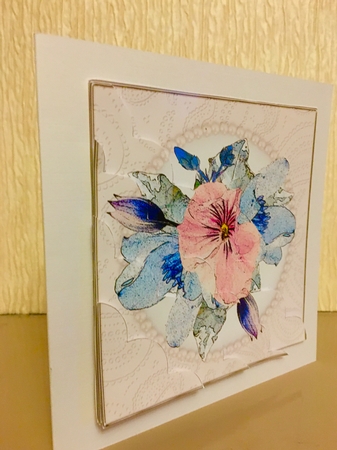 8 x 8 Posy and Pearls Kit with Scalloped Corners by Carole McGregor