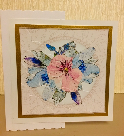 8 x 8 Posy and Pearls Kit with Scalloped Corners by Carole McGregor