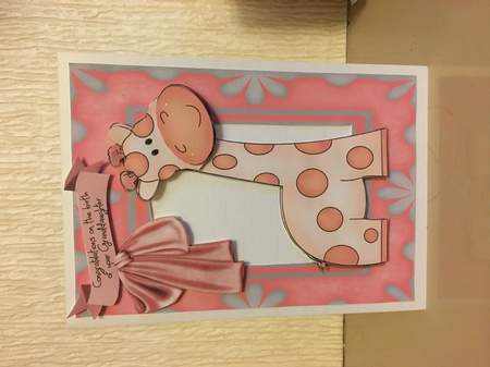 Cute Little Giraffe, with Bow by Carole McGregor