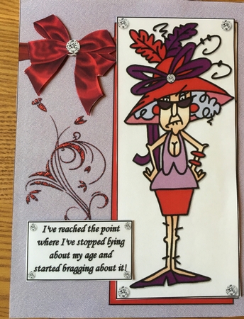 Stella is Bragging About Her Age Quick Card by Carole McGregor