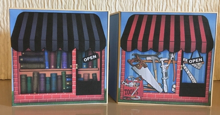 3D Top Drawer Men's Things Shops Notelet Cards Bumper Kit by Carole McGregor