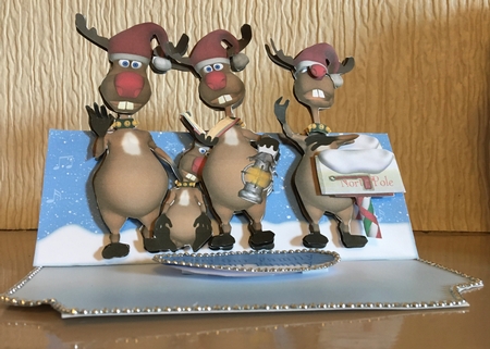 Christmas Easel Kit We Wish You a Merry Christmas Reindeer by Carole McGregor