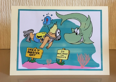 Gift Card Holder - Scuba Diving by Carole McGregor