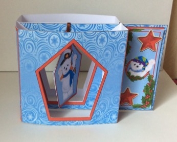Box Side Aperture Card - Polar Bear and Penguin by Carole McGregor