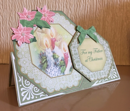 Candle Trio Father at C Double Octagon Card & E Kit by Carole McGregor