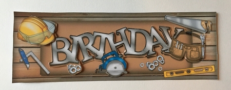 Birthday Construction Large Dl by Carole McGregor
