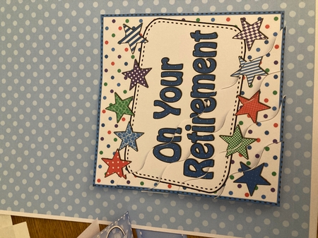 Retirement Stars Wavy Corner Stacker by Carole McGregor