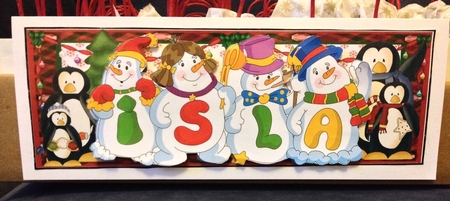 Snowmen Names Large Dl - Isla by Carole McGregor