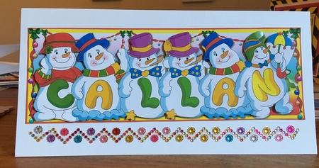 Snowmen Names Large Dl - Callan by Carole McGregor
