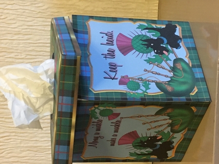 Scotland Tartan Dog Bag Pipes Thistle by Carole McGregor