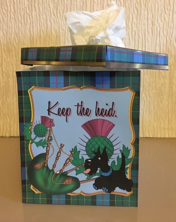 Scotland Tartan Dog Bag Pipes Thistle by Carole McGregor