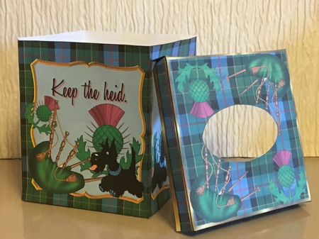 Scotland Tartan Dog Bag Pipes Thistle by Carole McGregor