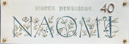Large DL name card (Naomi) by Carole McGregor