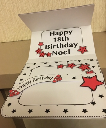 3D Happy Birthday BROTHER Stars with Ages 30 to 100 Pop Out Word Card  by Carole McGregor
