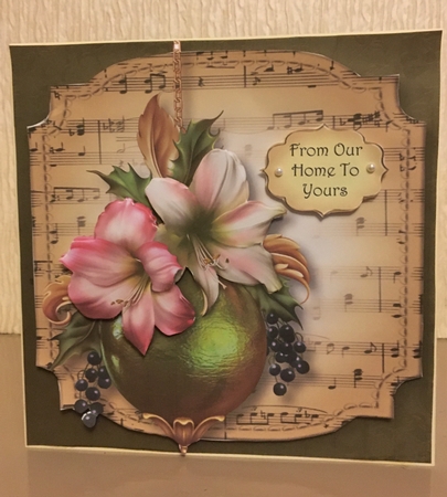Sheet Music Christmas - Amaryllis Bauble by Carole McGregor