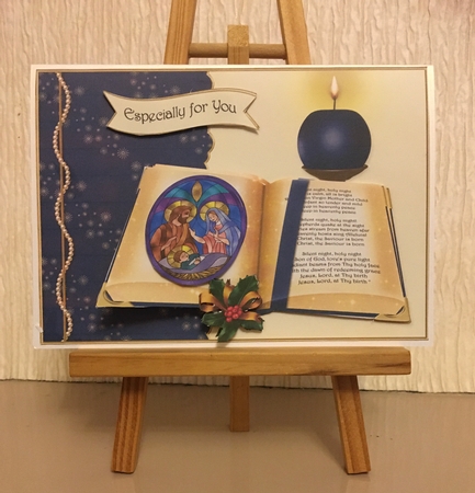 Nativity 2 (Blue) Card Front by Carole McGregor