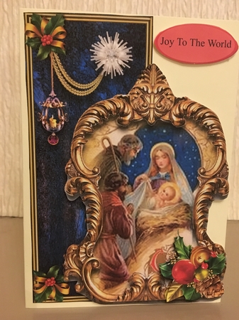 Chrsitmas Nativity over the edge card 13 by Carole McGregor
