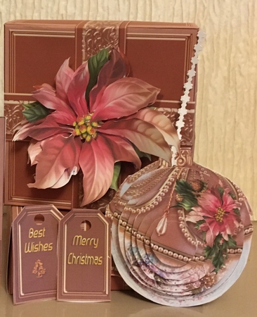 Rose Gold 3D Bauble Christmas Church Scene Kit.4 by Carole McGregor