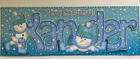 Large DL Merry Christmas XANDER 3D decoupage  by Carole McGregor
