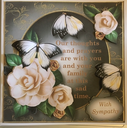 Stunning White Camelia & Butterflies by Carole McGregor