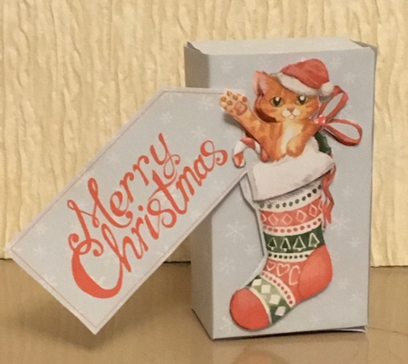 Christmas Ginger Kitten in Stocking by Carole McGregor