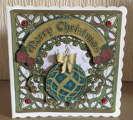 Christmas Topper With Decorative Art & Christmas Bauble 2 by Carole McGregor