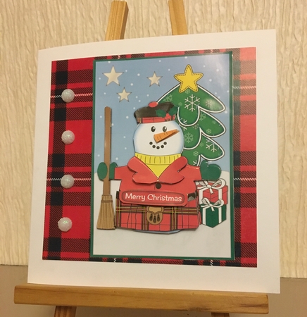 Scottish Snowman decoupage by Carole McGregor