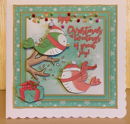 Christmas Tweetings of Great Joy Card Front by Carole McGregor
