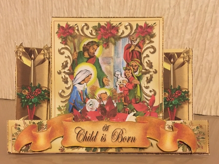 Nativity Gold Stepper Card Kit-3 by Carole McGregor