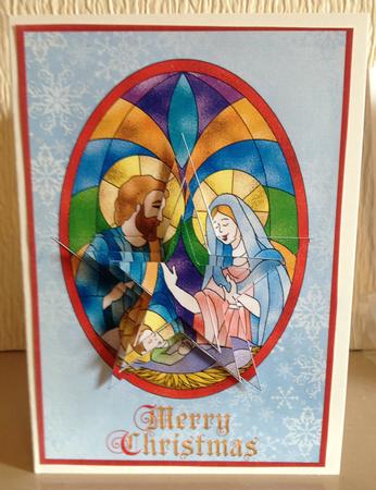 Christmas Nativity Star Pyramid 3 by Carole McGregor