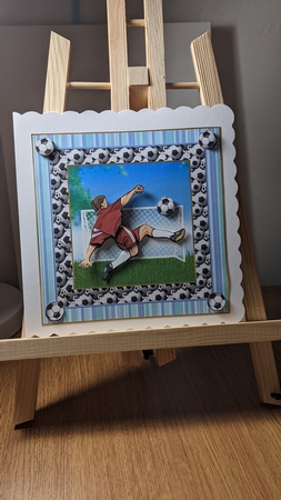 Football Fan Birthday Decoupage Topper 3 by Carole Vater