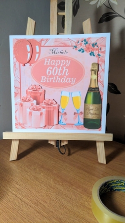 Ladies age 60 Birthday card front by Carole Vater