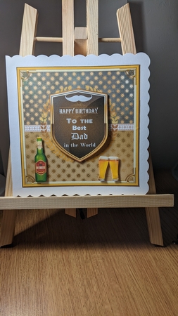 Happy Birthday Dad Decoupage Topper by Carole Vater
