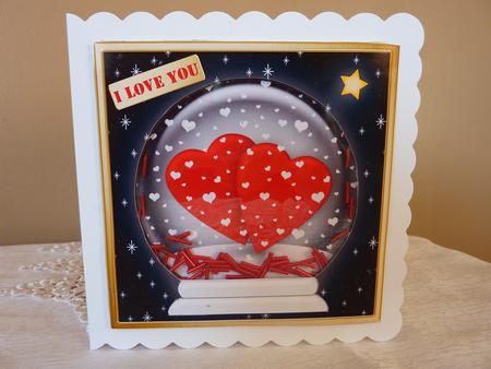 8 x 8 Love Hearts Globe Kit with Scalloped Corners by Caroline Durnell