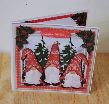 Beautiful Red Gnomes by Carolyn Norris