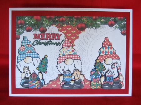 5 x 7 inch Christmas Gnome 4 by Carolyn Norris