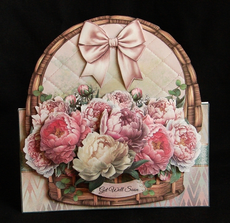 Peony Basket Shaped Mini Page Kit by Carolyn Norris