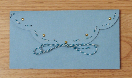 Money Gift Wallet Scallop Edge by Carolyn Norris