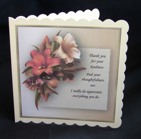 6 Blank Floral Card Tiles by Carolyn Norris