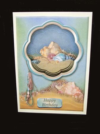 Treasures of the Sea - Petal Pyramid Card Front by Carolyn Norris