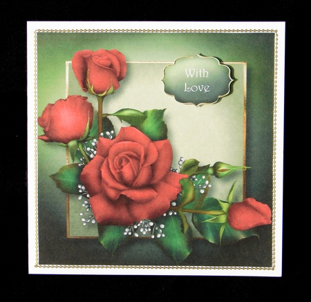 The Red Roses 8x8 by Carolyn Norris