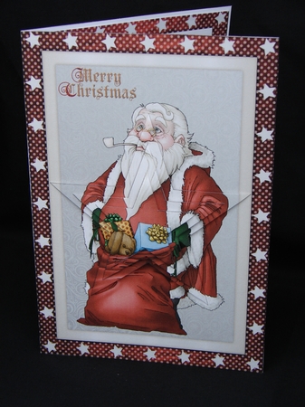 Santa and His Bag Star Pyramid by Carolyn Norris