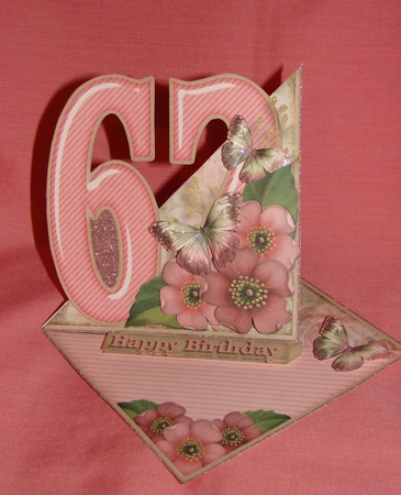Vintage Easel 62th Birthday Card Kit 1178 by Carolyn Norris